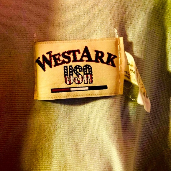 Vintage 80s NY Yankees L Dark Blue Satin WestArk USA MLB Baseball Warm-Up Jacket - Picture 5 of 6